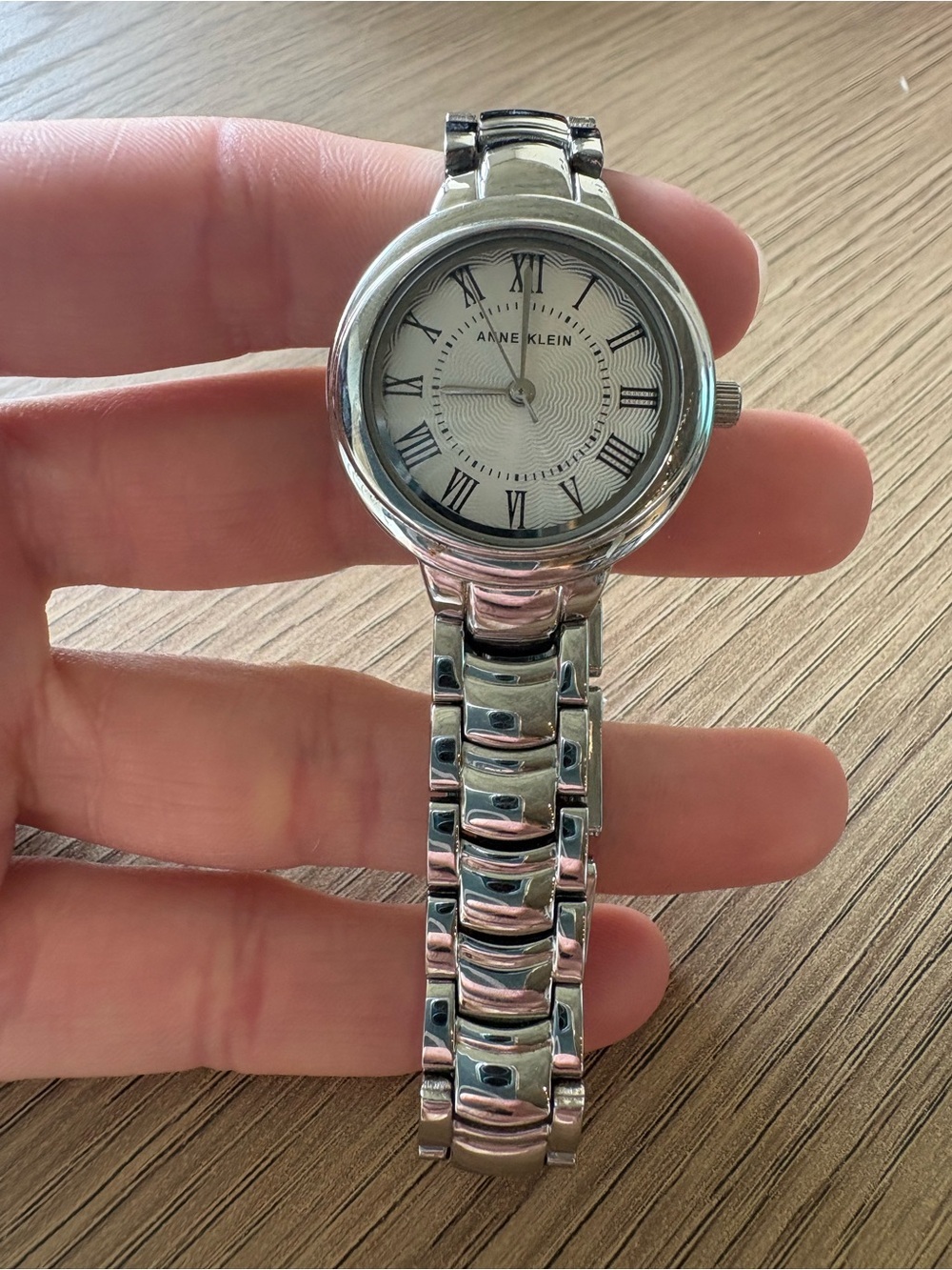 Anne Klein Silver White Dial Women's Bracelet Watch